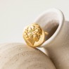 Antique style adjustable MUSE ring in 18k gold plated brass
