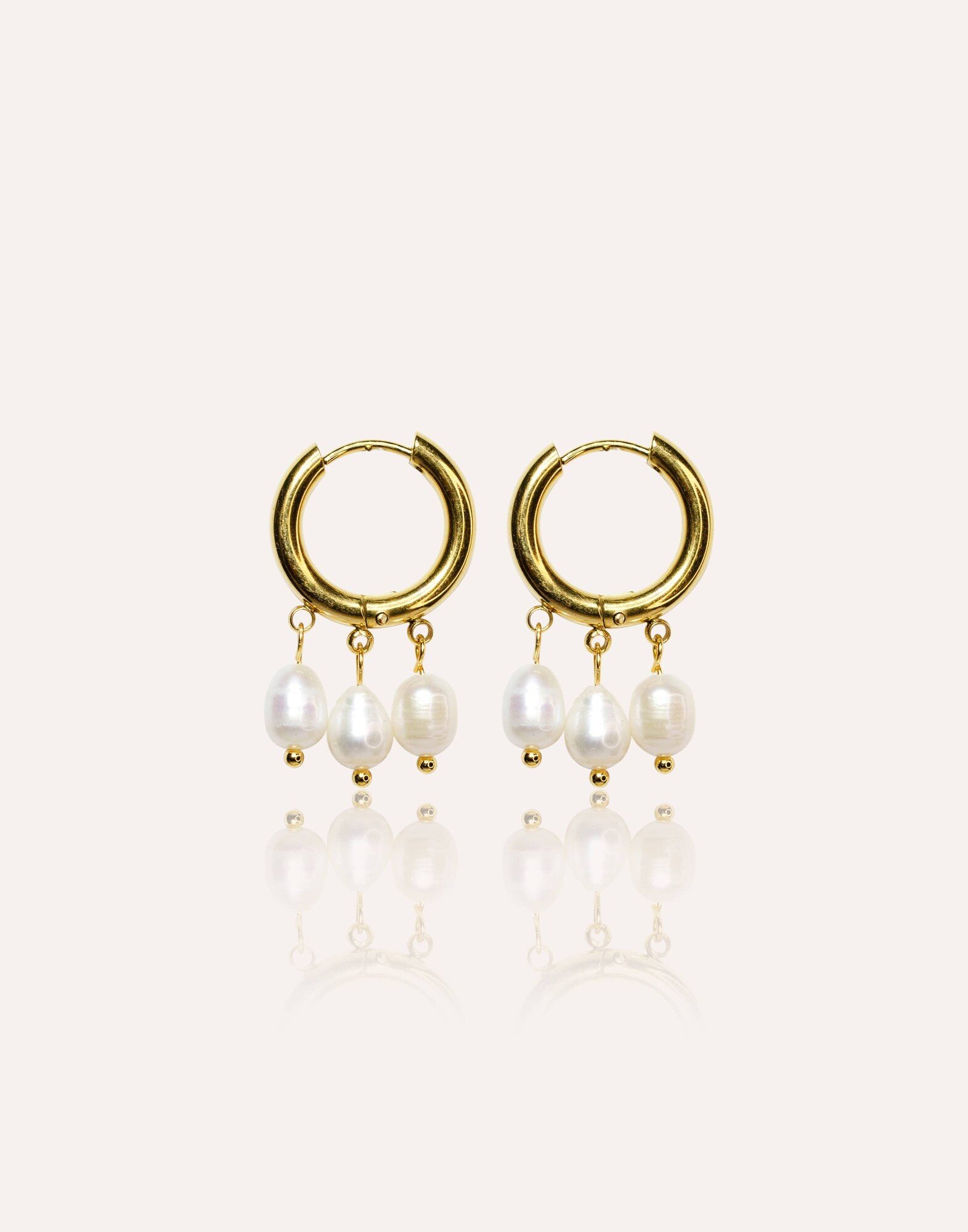 Creole Pampilles Earrings with Cultured Pearls - TULLIA|Gloria Balensi