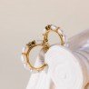 Boucles d’Oreilles Créoles avec Perles de Culture et Émeraude - NINA