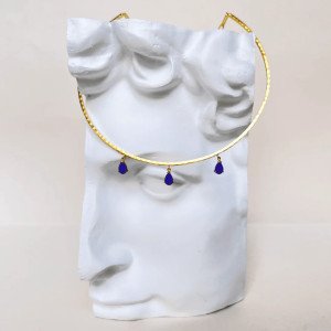 NAYA torque necklace with Lapis Lazuli