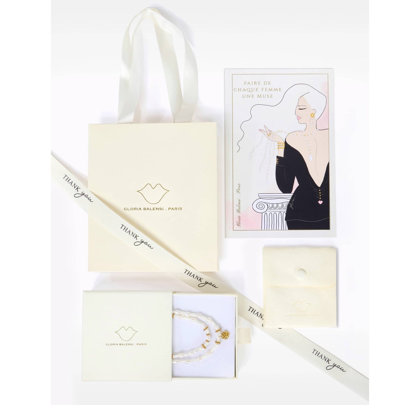 Gold-plated stainless steel hoop earrings with woven baroque pearls - SELENE| Gloria Balensi