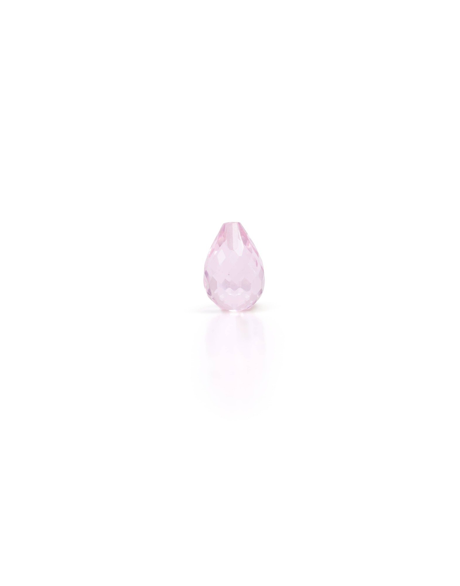 Gold-plated stainless steel tie necklace with briolette pink morganite - HÉRA| Gloria Balensi Gold-plated stainless steel tie necklace with briolette pink morganite - HÉRA| Gloria Balensi