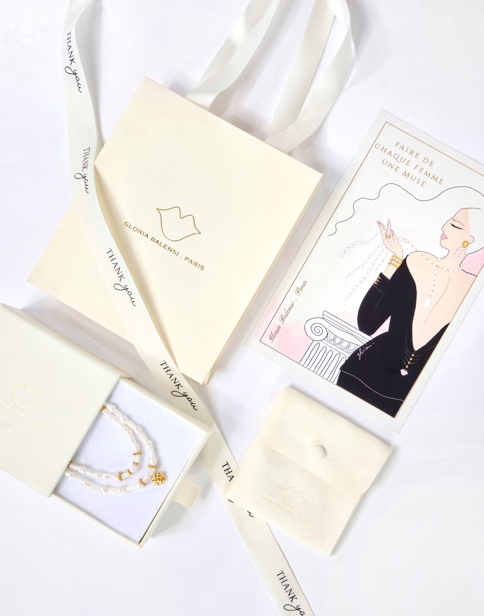 Packaging, écrin Gloria Balensi bijoux | Gloria Balensi Paris bijoux