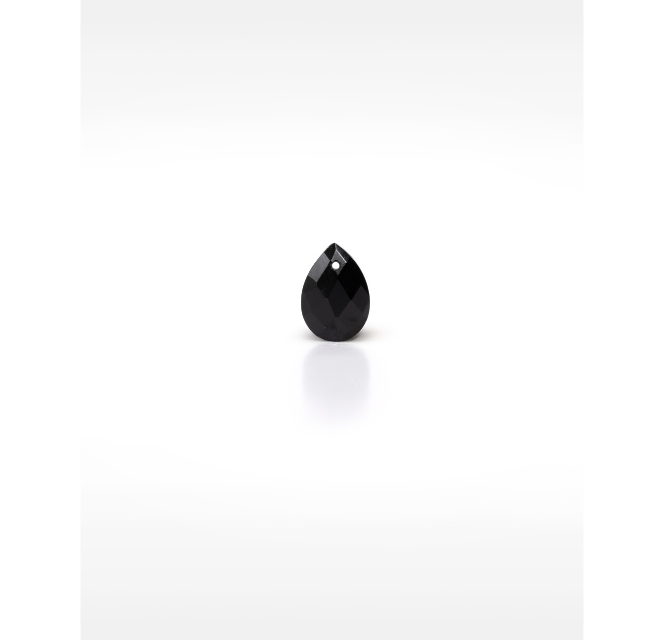 Collier Cravate en acier inoxydable doré, Onyx noir poire - HÉRA