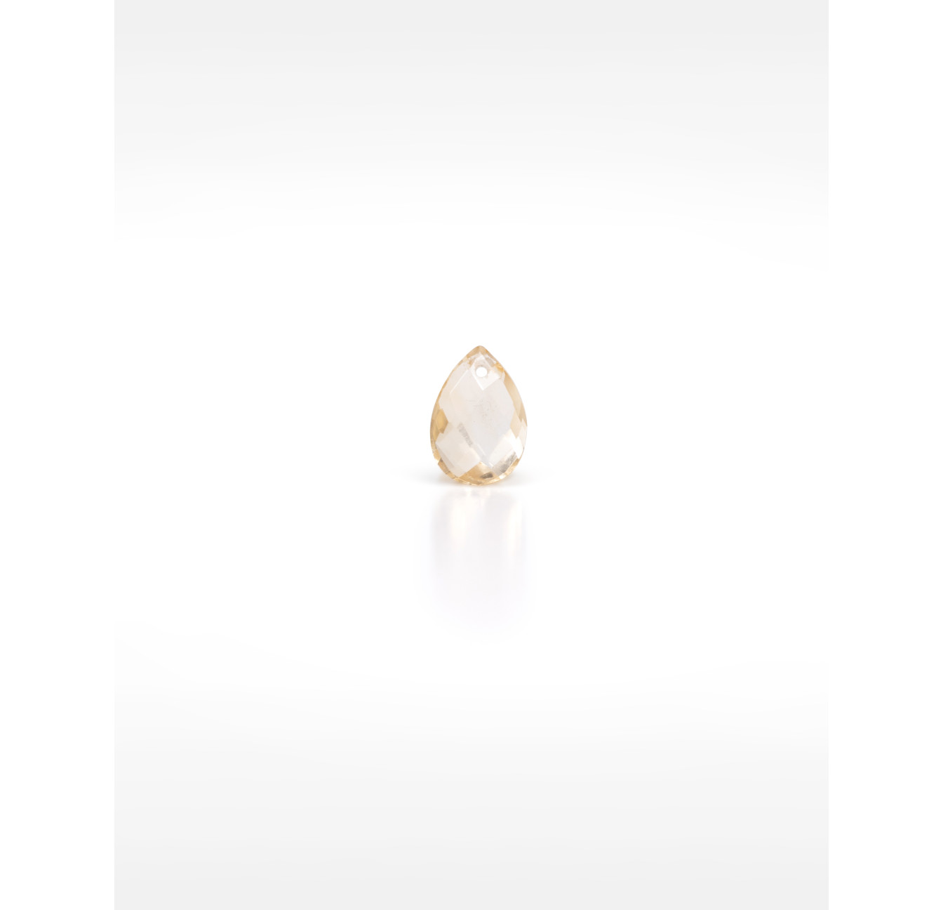 Collier Cravate en acier inoxydable doré, Citrine poire - HÉRA