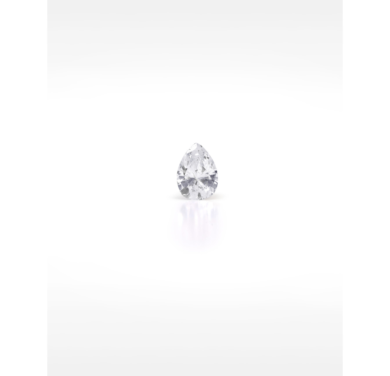 Collier Cravate en acier inoxydable doré, Zircon poire - HÉRA