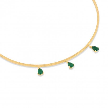 NAYA torque necklace with green Onyx | Gloria Balensi jewellery
