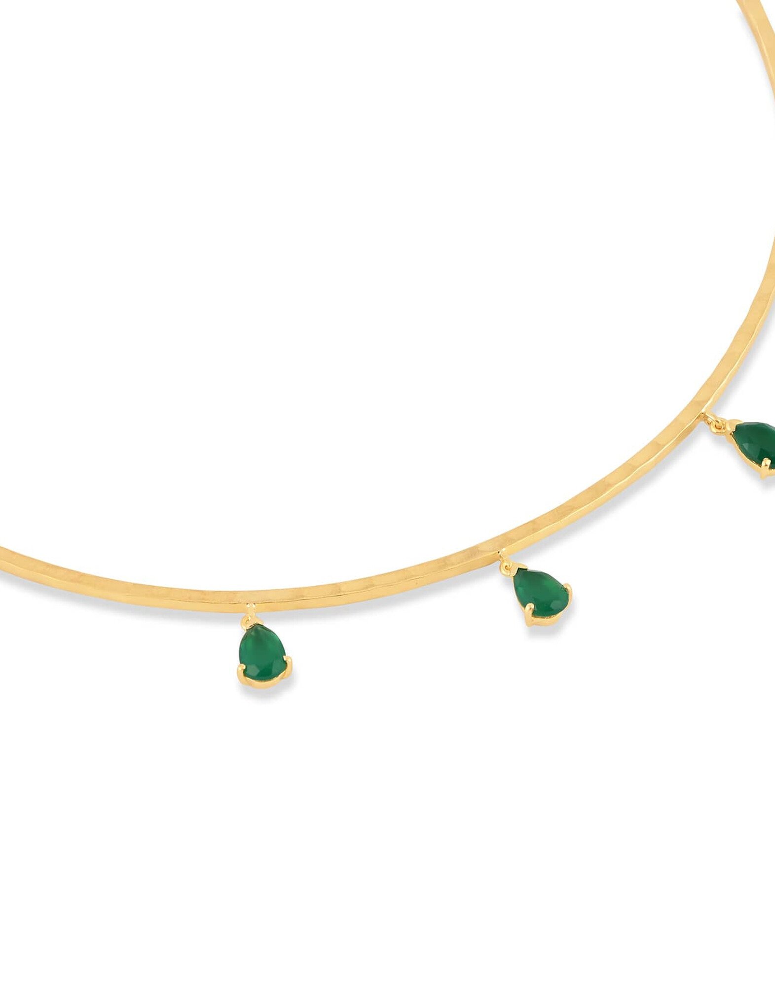 NAYA torque necklace with green Onyx |Gloria Balensi