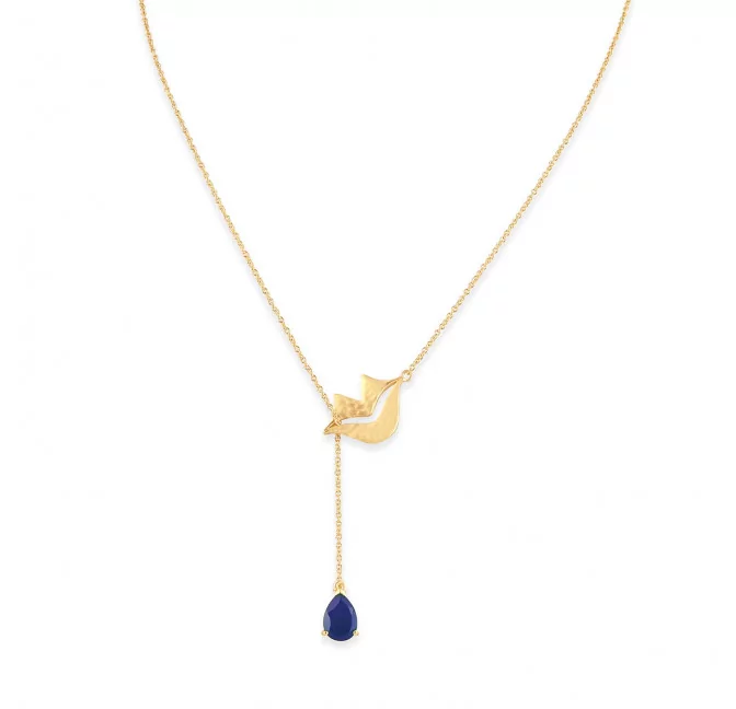 Collier chaîne HÉRA avec Lapis lazuli |Gloria Balensi