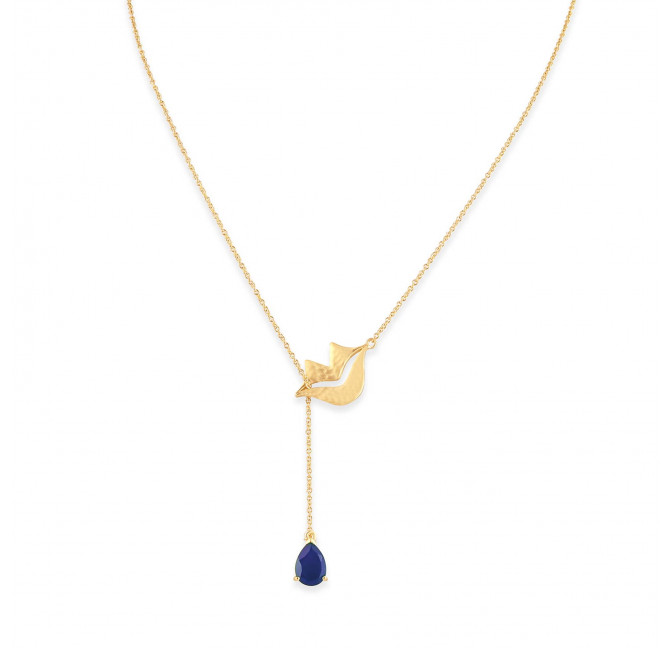 HÉRA chain necklace with Lapis lazuli | Gloria Balensi jewellery