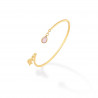Gold-plated bracelet AVA with pink quartz