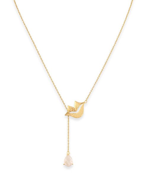 HÉRA chain necklace with pink quartz |Gloria Balensi